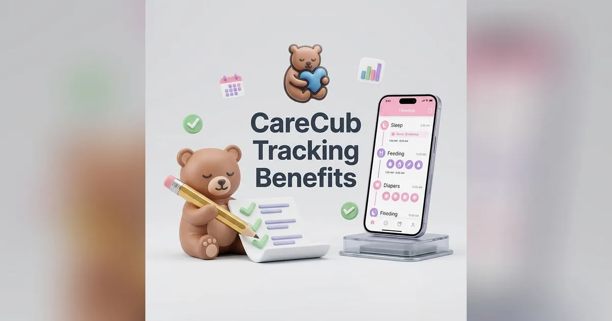 Parent keeping a baby feeding and sleep log on a phone